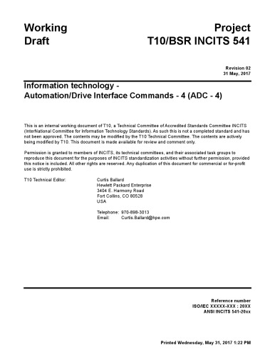 Scsi Automationdrive Interface Commands 3 Adc3 R02 R02 Paul Stone