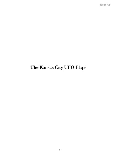 The Kansas City Ufo Flaps Margie Kay