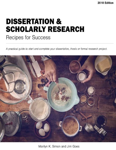 Dissertation And Scholarly Research Recipes For Success Marilyn K Simon