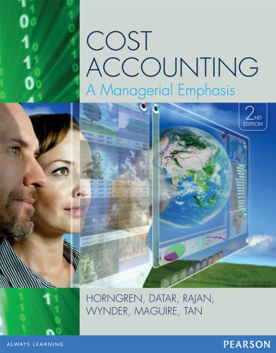 Cost Accounting A Managerial Emphasis 2nd Australian Edition Datar