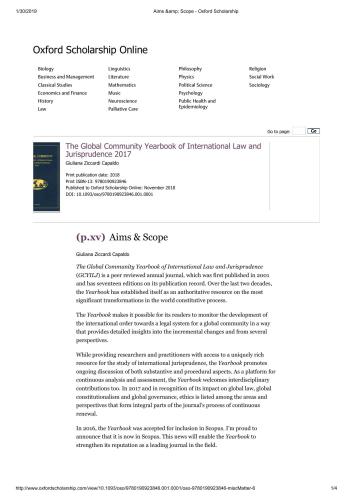 The Global Community Yearbook Of International Law And Jurisprudence 2017 1st Edition Giuliana Ziccardi Capaldo