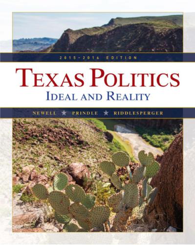 Texas Politics 20152016 Paperback Charldean Newell David F Prindle James Riddlesperger