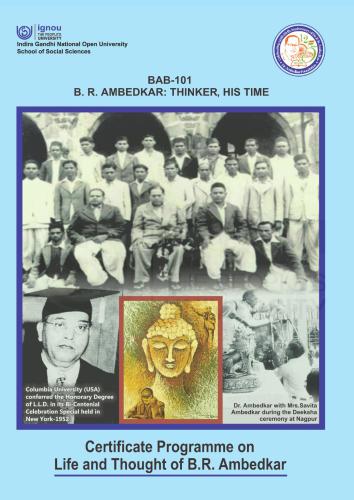 Certificate Programme On Life And Thought Of Br Ambedkar Clta Ignou