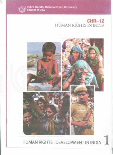 Certificate Programme In Human Rights Chr English Partii Ignou