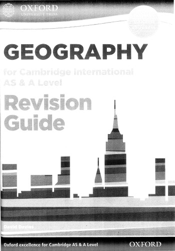 Geography For Cambridge International As A Level Revision Guide Davis