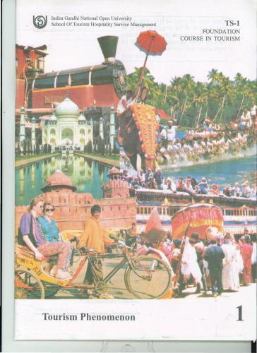 Certificate In Tourism Studies Cts Parti Ignou