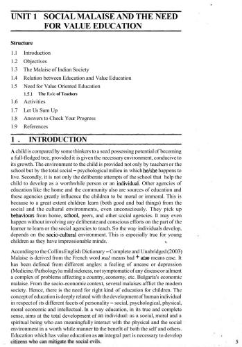 Certificate Programme In Value Education Cpve Ignou