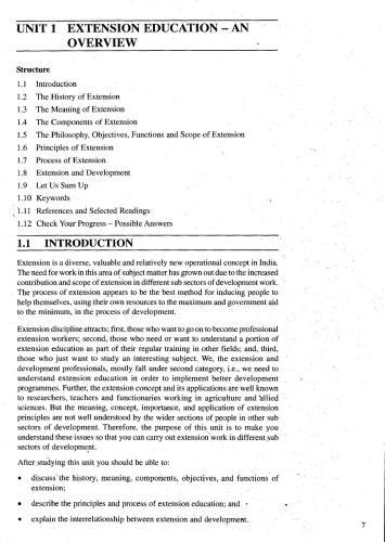 Post Graduate Certificate In Extension And Development Studies Pgceds Ignou