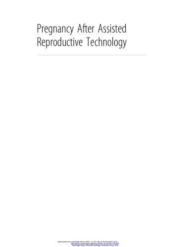 Pregnancy After Assisted Reproductive Technology Eric Rm Jauniaux Botros Rmb Rizk Eds