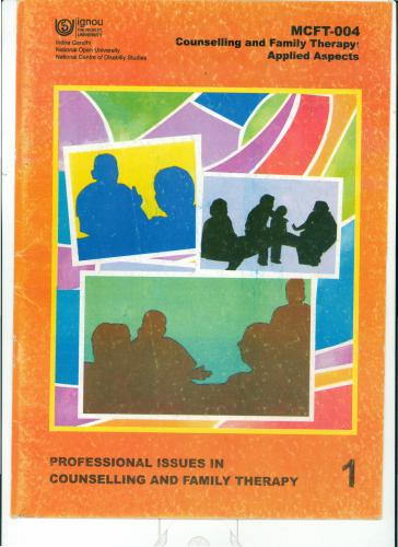 Master Of Science In Counselling And Family Therapy Msccft 1st Year Part Ii Ignou
