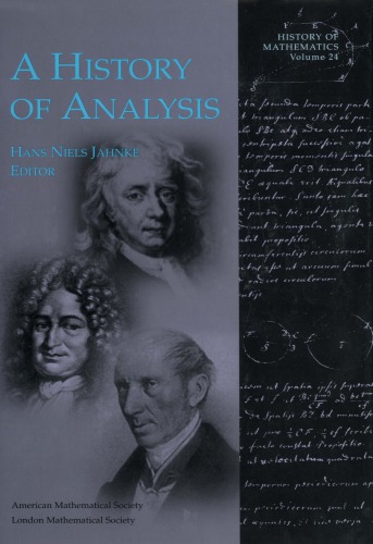 A History Of Analysis Hans Niels Jahnke Editor