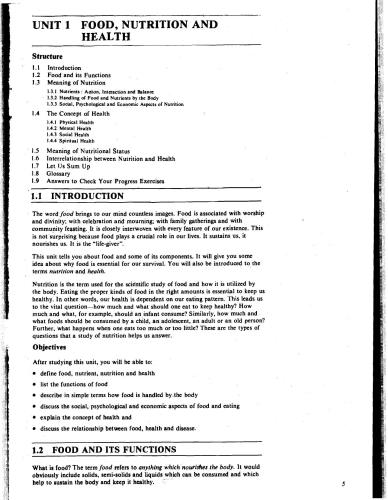Diploma In Nutrition And Health Education Dnhe Ignou