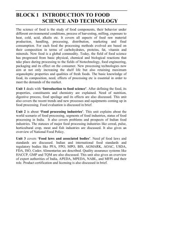 Diploma In Value Added Products From Fruits And Vegetables Dvapfv Ignou