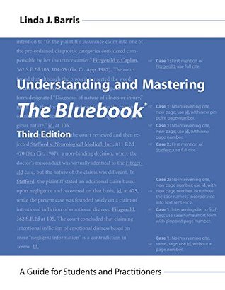 Understanding And Mastering The Bluebook Spiralbound Linda J Barris