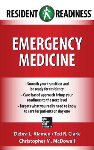 Resident Readiness Emergency Medicine Debra L Klamen Ted R Clark Christopher M Mcdowell