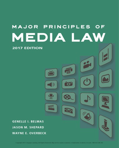 Major Principles Of Media Law 2017th Edition Genelle I Belmas