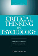 Critical Thinking In Psychology Separating Sense From Nonsense 2nd Edition John Ruscio