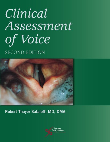 Clinical Assessment Of Voice Second Edition Murry Thomas Sataloff