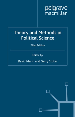 Theory And Methods In Political Science 3rd David Marsh Gerry Stoker