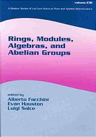 Rings Modules Algebras And Abelian Groups Alberto Facchini