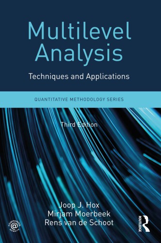 Multilevel Analysis Techniques And Applications 3rd Joop J Hox