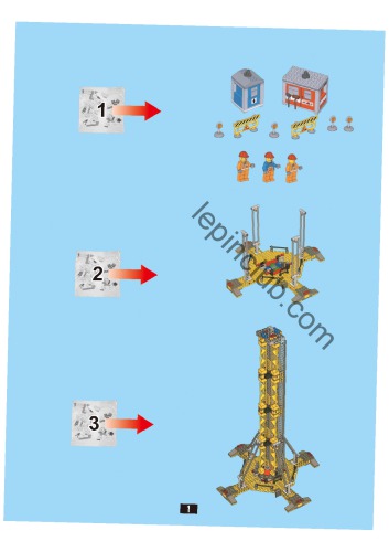 Instruction Book For Lego 7905 Building Crane Or Lepin 02069 Lego