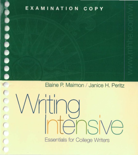 Writing Intensive Hardcover Elaine P Maimon