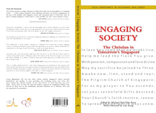 Engaging Society The Christian In Tomorrows Singapore Michael Naichiu Poon
