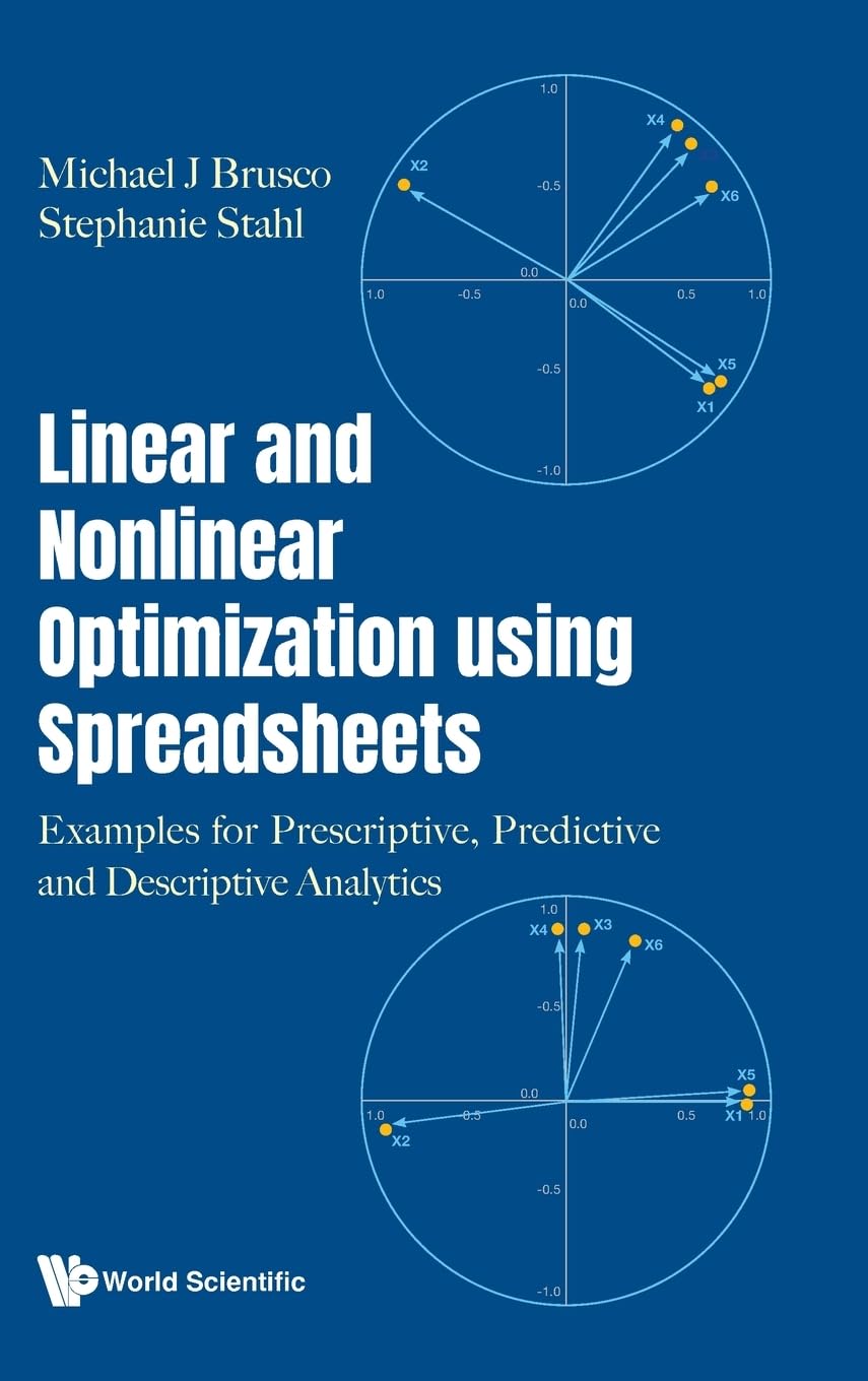 Linear And Nonlinear Optimization Using Spreadsheets Examples For Prescriptive Predictive And Descriptive Analytics Michael J Brusco