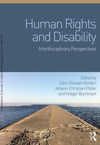 Human Rights And Disability Interdisciplinary Perspectives Johnstewart Gordon