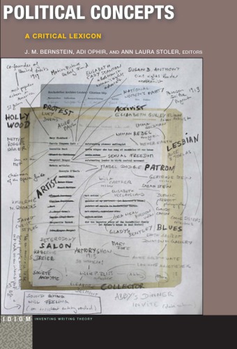 Political Concepts A Critical Lexicon Adi Ophir Ann Laura Stoler