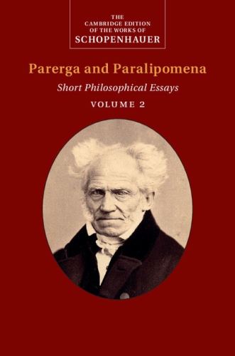 Parerga And Paralipomena Vol2 Arthur Schopenhauer