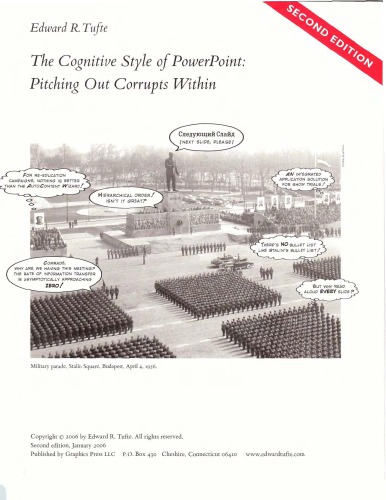 The Cognitive Style Of Powerpoint Pitching Out Corrupts Within 2nd Edition Edward R Tufte