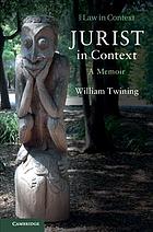Jurist In Context A Memoir William Twining