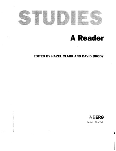 Design Studies A Reader Hazel Clark David Brody Eds