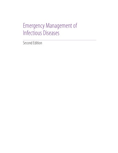 Emergency Management Of Infectious Diseases 2nd Edition Rachel L Chin