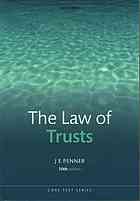 Law Of Trusts Penner James