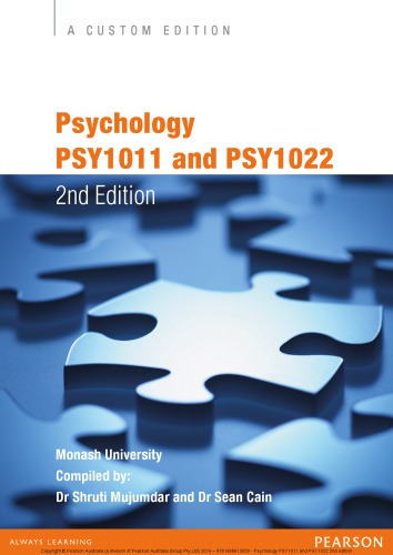 Psychology Psy1011psy1022 A Custom Edition 2nd Mujumdar S Cain