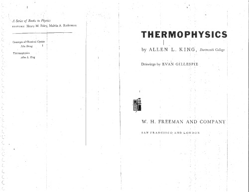 Thermophysics Allen L King