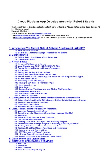 Cross Platform App Development With Rebol 3 Saphir Nick Antonaccio