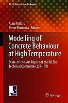 Modelling Of Concrete Behaviour At High Temperature Stateoftheart Report Alain Millard