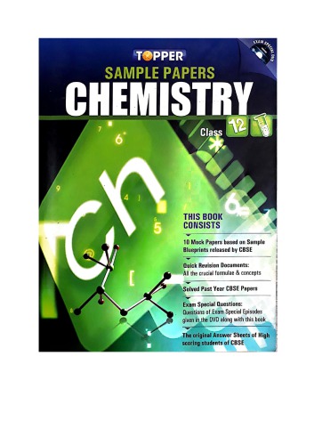 Topper Sample Papers Cbse Chemistry Class 12 Standard Xii Exam Special Practice Tests Mock Examination Paper Quick Revision Prakash Books Prakash Books Teachers And Experts