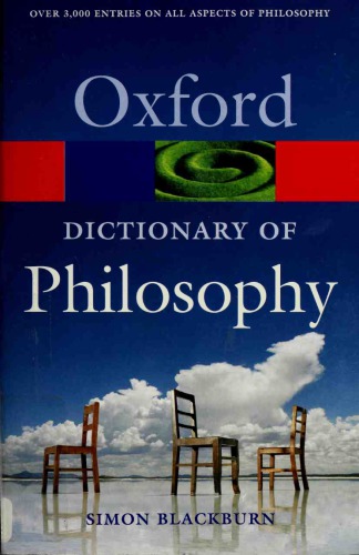 The Oxford Dictionary Of Philosophy Simon Blackburn