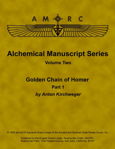 Alchemical Manuscripts 2 Ancient And Mystical Order Of Rose Cross