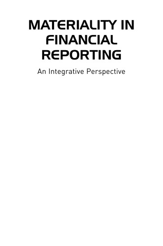 Materiality In Financial Reporting Bellandi Francesco
