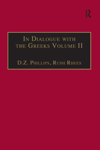 In Dialogue With The Greeks Vol 2 Dewi Zephaniah Phillips
