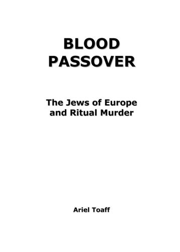 Blood Passover 2016 Revised Ariel Toaff