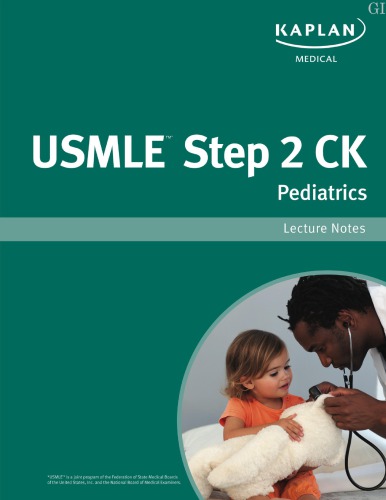 Usmle Step 2 Ck Pediatrics Lecture Notes Ebook Kaplan Inc