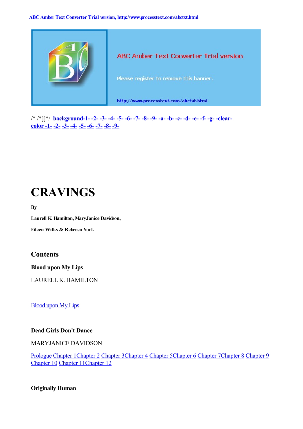 Cravings Maryjanice Davidson Eileen Wilks Rebecca York