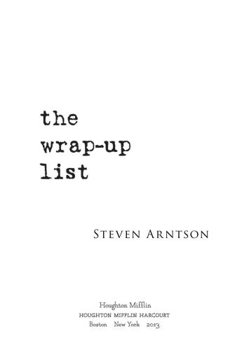 The Wrapup List Arntson Steven
